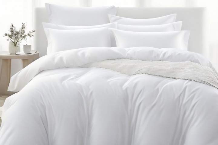 Couette Tempérée Coton Percale Blanche 220x240