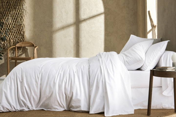 Housse de Couette Percale Blanc des Vosges